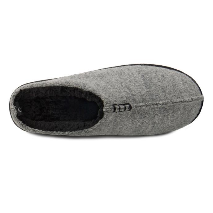 Isotoner® Mens Icons Felted Centre Seam Mule With Warm Lining Grey Extra Image 4
